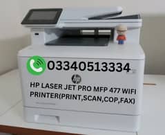 HP LASERJET WIFI PRINTER PRO MFP 477 ALL IN ONE, FOR HOME AND OFFICE 0