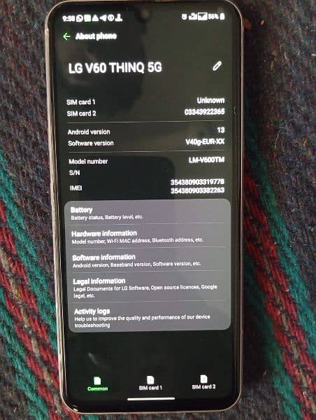 LG V60 Dual Sim Want to Exchange if anyone Best Pubg Mobile 5