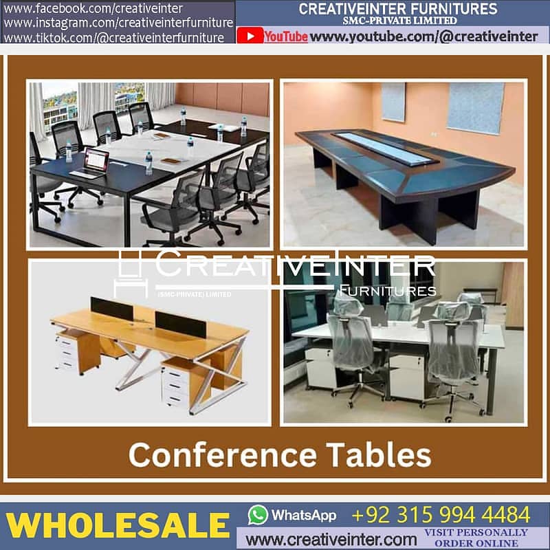 Modern Executive Office Table L Shape Desk Staff CEO Working Chair 18