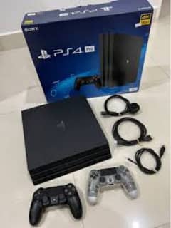 playstation games PS4 pro 1 TB complete box with CD for sale