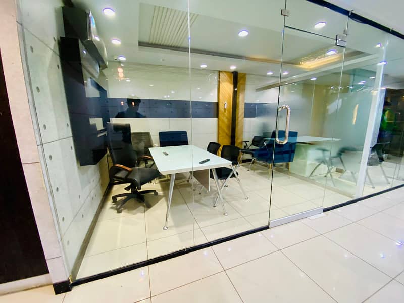 Defence DHA phase 6 Shahbaz commercial fully furnished office available for rent 3