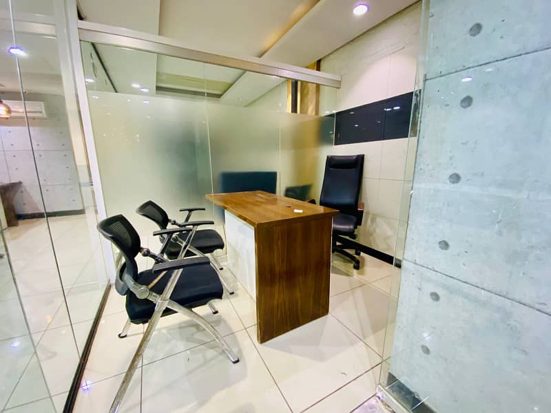 Defence DHA phase 6 Shahbaz commercial fully furnished office available for rent 4