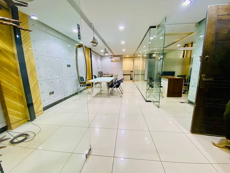 Defence DHA phase 6 Shahbaz commercial fully furnished office available for rent 14
