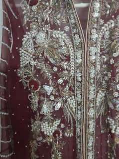 Coat with inner duppatta and shalwar