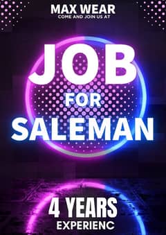 Experienced SALEMAN / MANAGER (30500——41500)