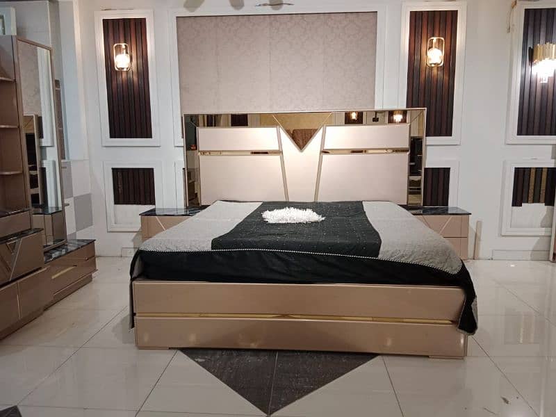 Bridal Luxury Bed Set Bed Dresser Wardrobe 2