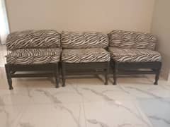 Set of 3 chairs with cushions (Ottoman)