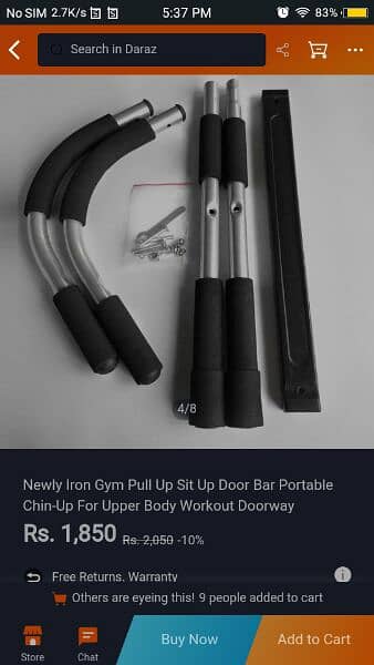 Portable and moveable Chin ups bar. 4