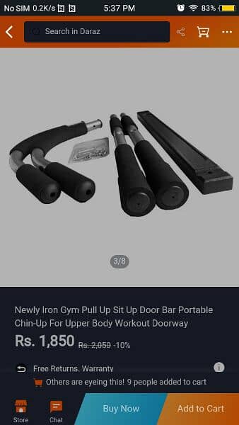 Portable and moveable Chin ups bar. 5