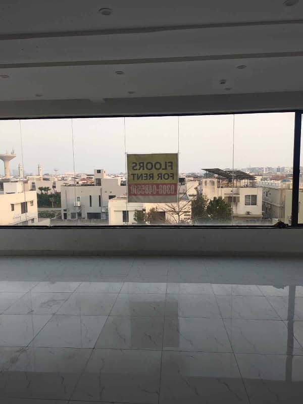 4 Marla commercial Floor available for rent in dha Phase 6 Main Boulevard. 4