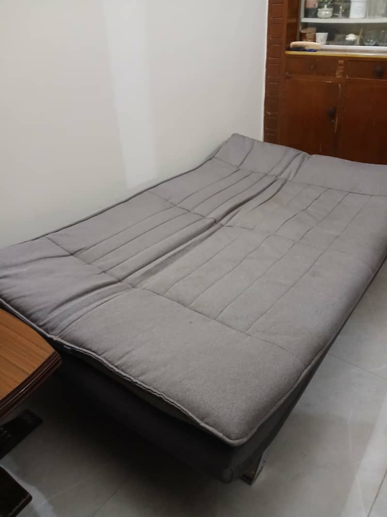 Interwood: Grey Sofa Cum Bed 2