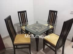 dining table/wooden chair/6 person dining/glass top shesham dining set 0
