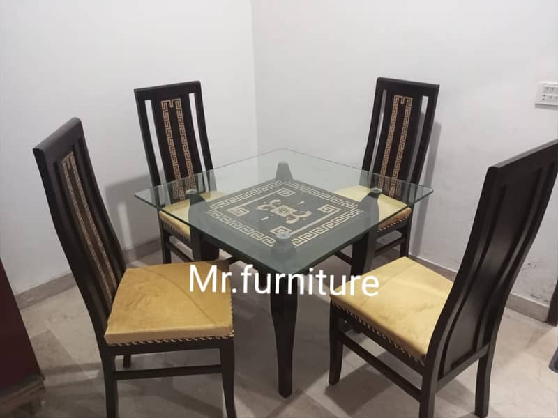 dining table set/wooden chairs/solid wood table/6 seater dining set 8