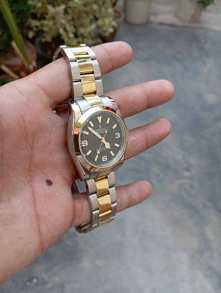 Rolex two tone golden silver automatic watch 1