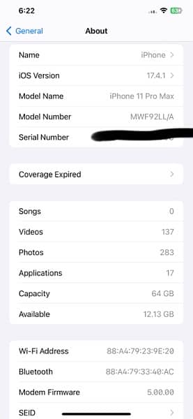 Iphone 11 pro max JV 83% battery 1