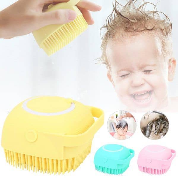 Soft Silicone Bath Brush with Hooks - Baby Shower, Massage 2