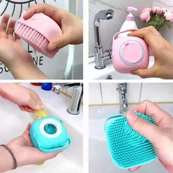 Soft Silicone Bath Brush with Hooks - Baby Shower, Massage 3