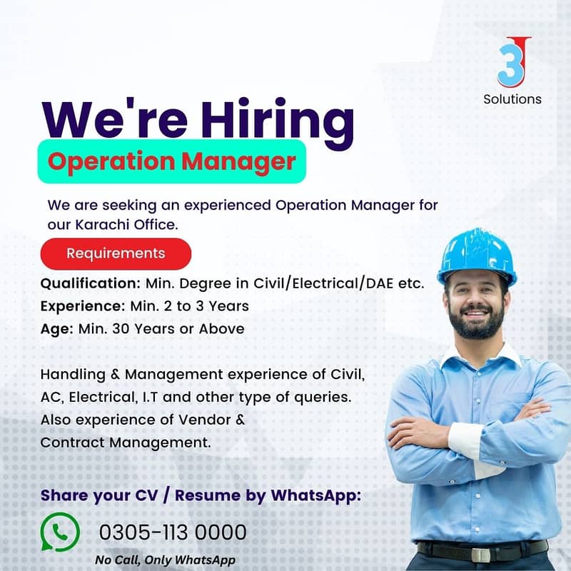Require Staff for Karachi GM/Admin/HR / Accounts / Civil Engineer 4