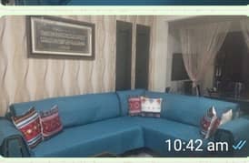 1 month used two sided bazo walay L shaped sofa covers