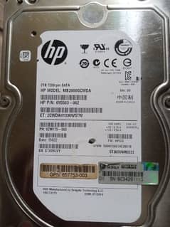 PC Hardrive 2TB with few games, 7200rpm, Hdd