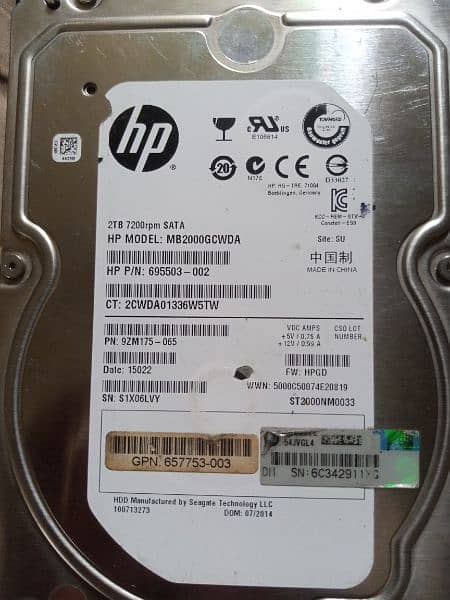HP hardrive 2TB with games, HDD, hardisk 4