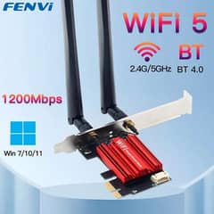 WiFi 5 AC1200 Dual Band 2.4G/5GHz PCI-E Bluetooth 4.0 Network Card