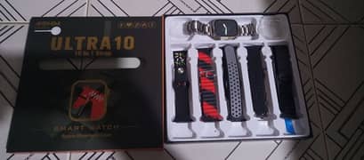 ultra 10 smart watch 49mm with 10 straps 0