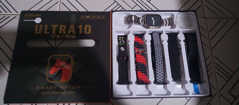 ultra 10 smart watch 49mm with 10 straps 1