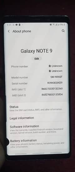 galaxy note 9 in neat condition 0