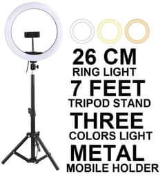 Professional ring light with aluminum tripod stand