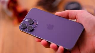 iphone 14pro max deep purple colour 128 gb dual sim batry health 89