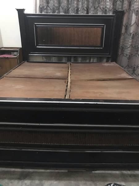 wooden double bed 2