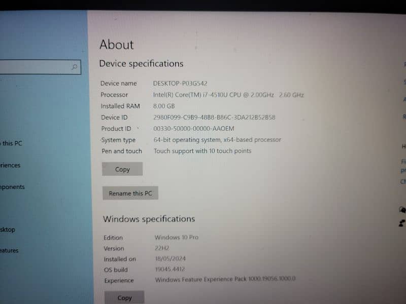 Dell XPS 13inch 9333 i7 4th Gen TouchScreen Laptop 8GB RAM 256GB SSD 2