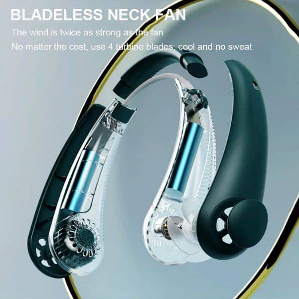 Portable Bladeless Neck Fan 1200 mAh | Rechargeable Hanging Fan 7