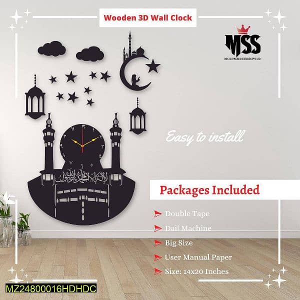 Home decor wall clock. For delivery contact on whatsapp. 3