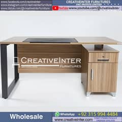 Executive Office Manager Table Study Computer Desk Chair Workstation
