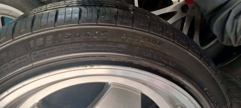 just 2 weekend used alloy rims and tires 4