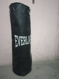 Punching bag with boxing gloves
