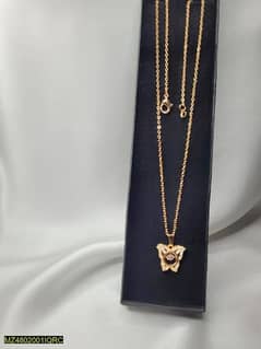 Gold plated elegant butterfly pendant locket, Golden
