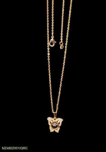 Gold plated elegant butterfly pendant locket, Golden 2