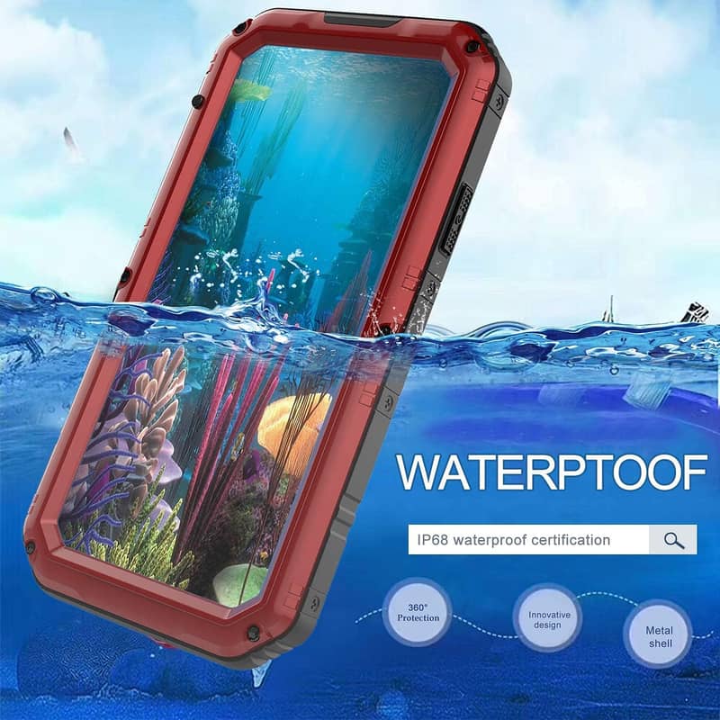 Waterproof Case for iPhone XR 6.1 inch, Heavy Duty Durable Metal A140 2