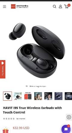 HAVIT I95 True Wireless Earbuds with Touch Control