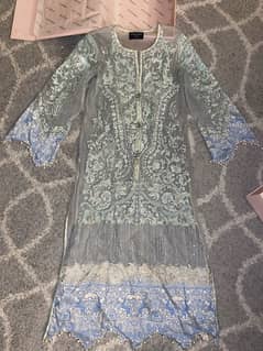 Sana Safinaz Western 4-Piece Set in Pale Turquoise