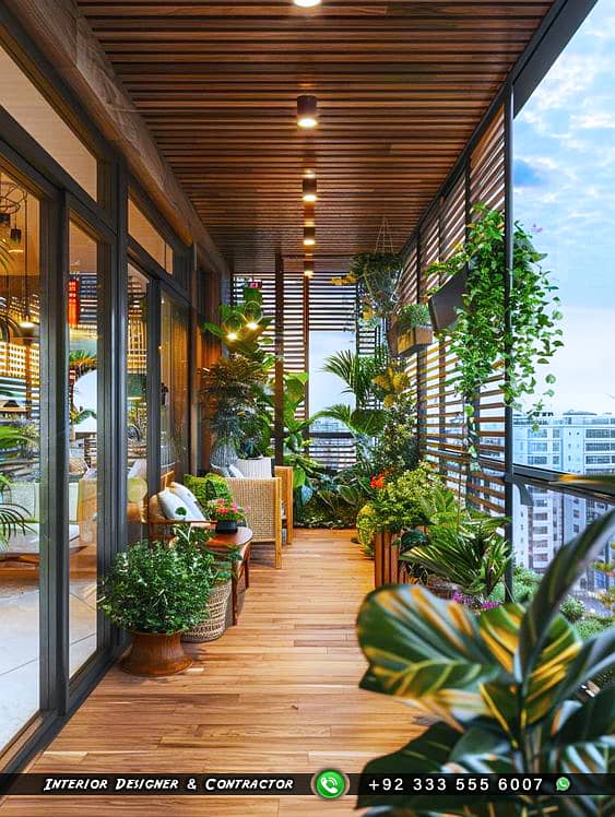 Home Garden - Artificial Grass Home & Office Decor - Terrace Design 1