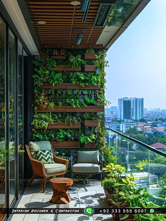 Home Garden - Artificial Grass Home & Office Decor - Terrace Design 2
