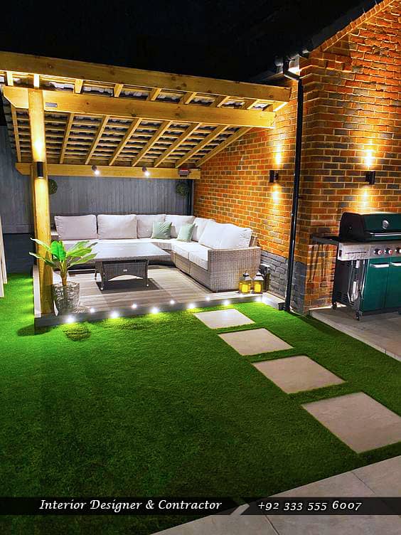 Home Garden - Artificial Grass Home & Office Decor - Terrace Design 6