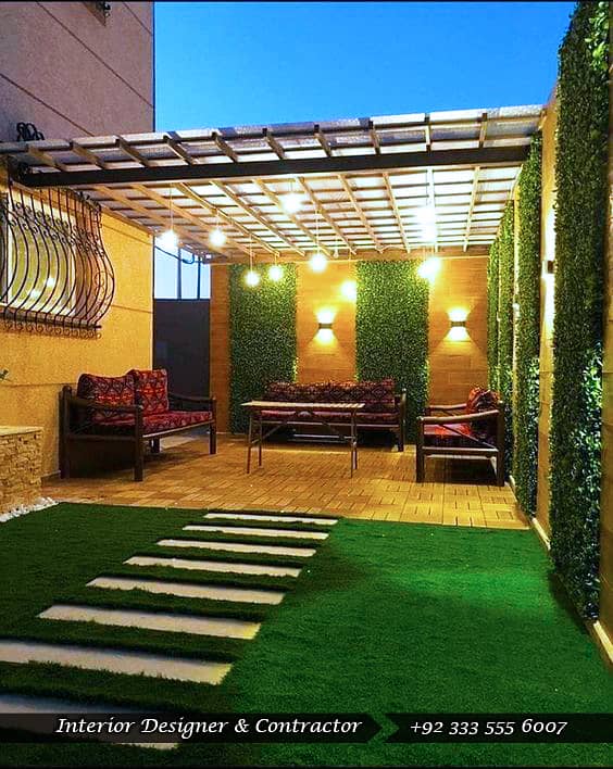 Home Garden - Artificial Grass Home & Office Decor - Terrace Design 7
