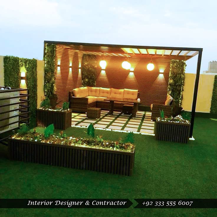 Home Garden - Artificial Grass Home & Office Decor - Terrace Design 8