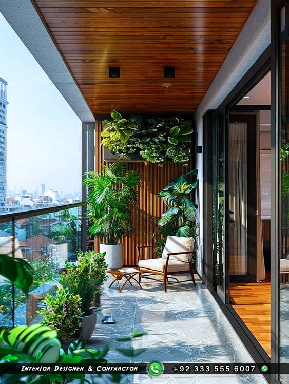 Home Garden - Artificial Grass Home & Office Decor - Terrace Design 9