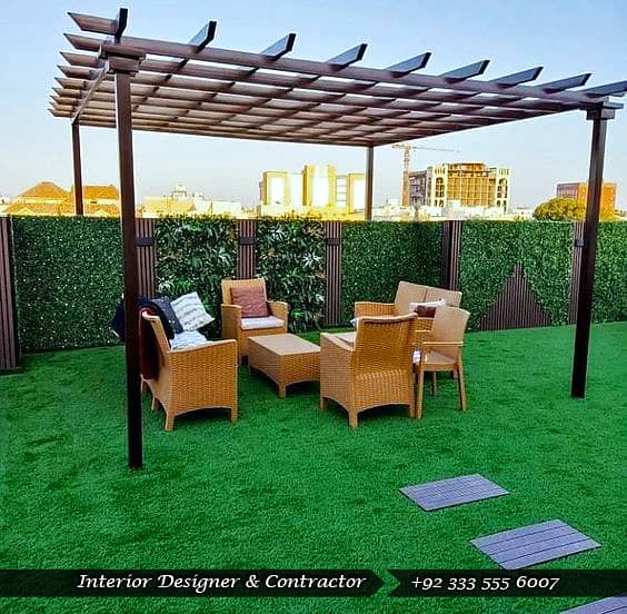 Home Garden - Artificial Grass Home & Office Decor - Terrace Design 12
